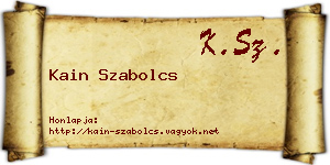 Kain Szabolcs névjegykártya